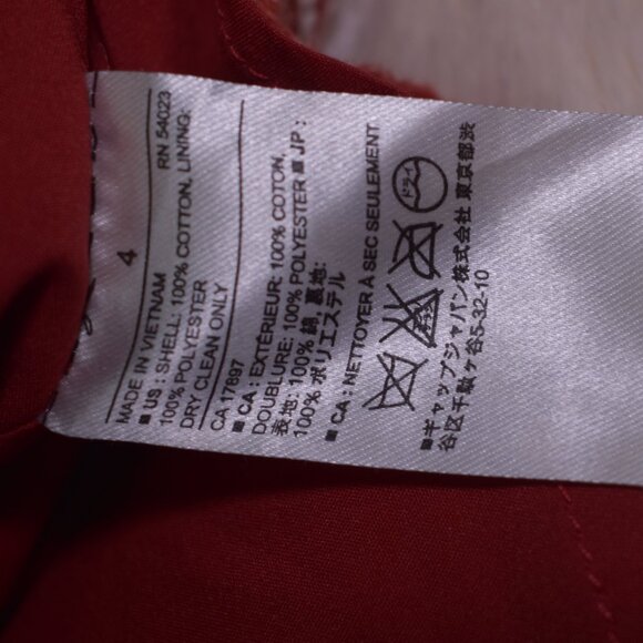 Banana Republic Red White Striped Cotton Mini Skirt Size 4 - Picture 4 of 10